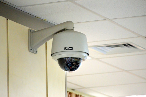 Office Security Camera on Wall